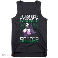 Panda Soccer I Just Love Pandas And Playing Soccer Tank Top thumb 0
