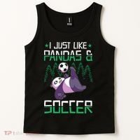 Panda Soccer I Just Love Pandas And Playing Soccer Tank Top thumb 2