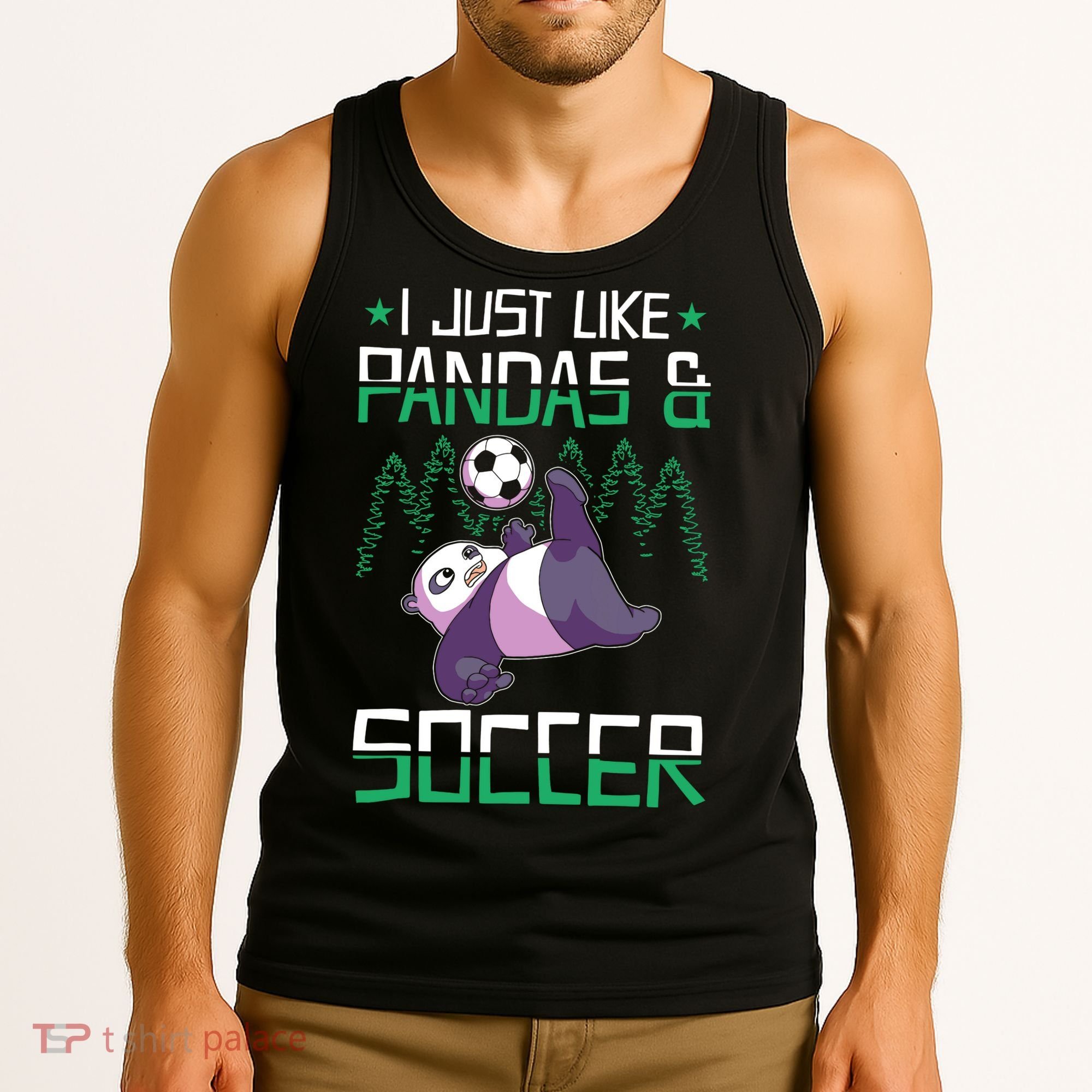 Panda Soccer I Just Love Pandas And Playing Soccer Tank Top