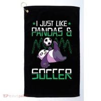 Panda Soccer I Just Love Pandas And Playing Soccer Golf Towel thumb 0