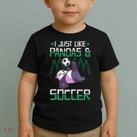 Panda Soccer I Just Love Pandas And Playing Soccer Toddler T-Shirt thumb 2
