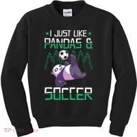 Panda Soccer I Just Love Pandas And Playing Soccer Kids Sweatshirt thumb 0