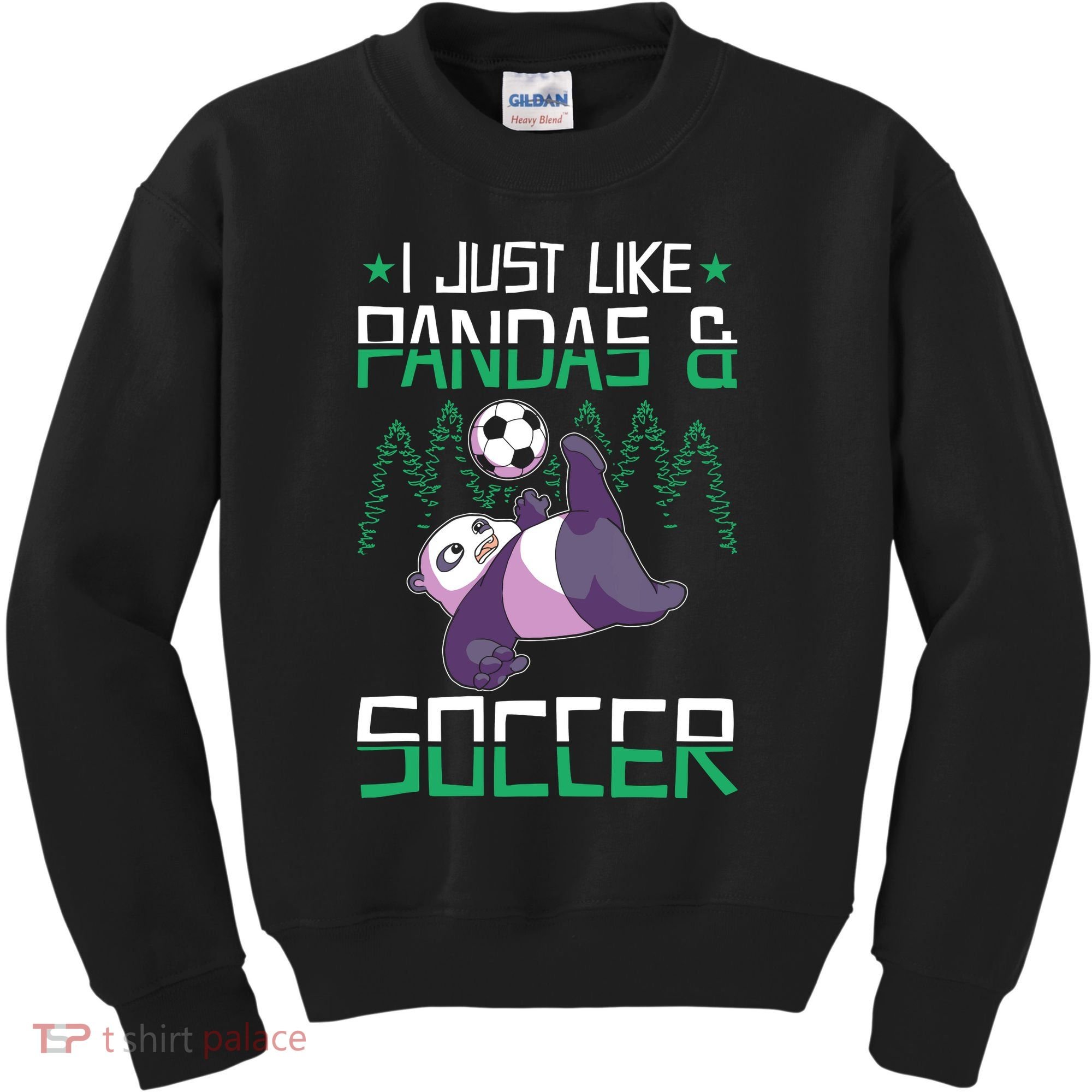 Panda Soccer I Just Love Pandas And Playing Soccer Kids Sweatshirt