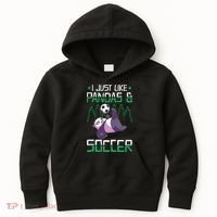 Panda Soccer I Just Love Pandas And Playing Soccer Kids Hoodie thumb 0