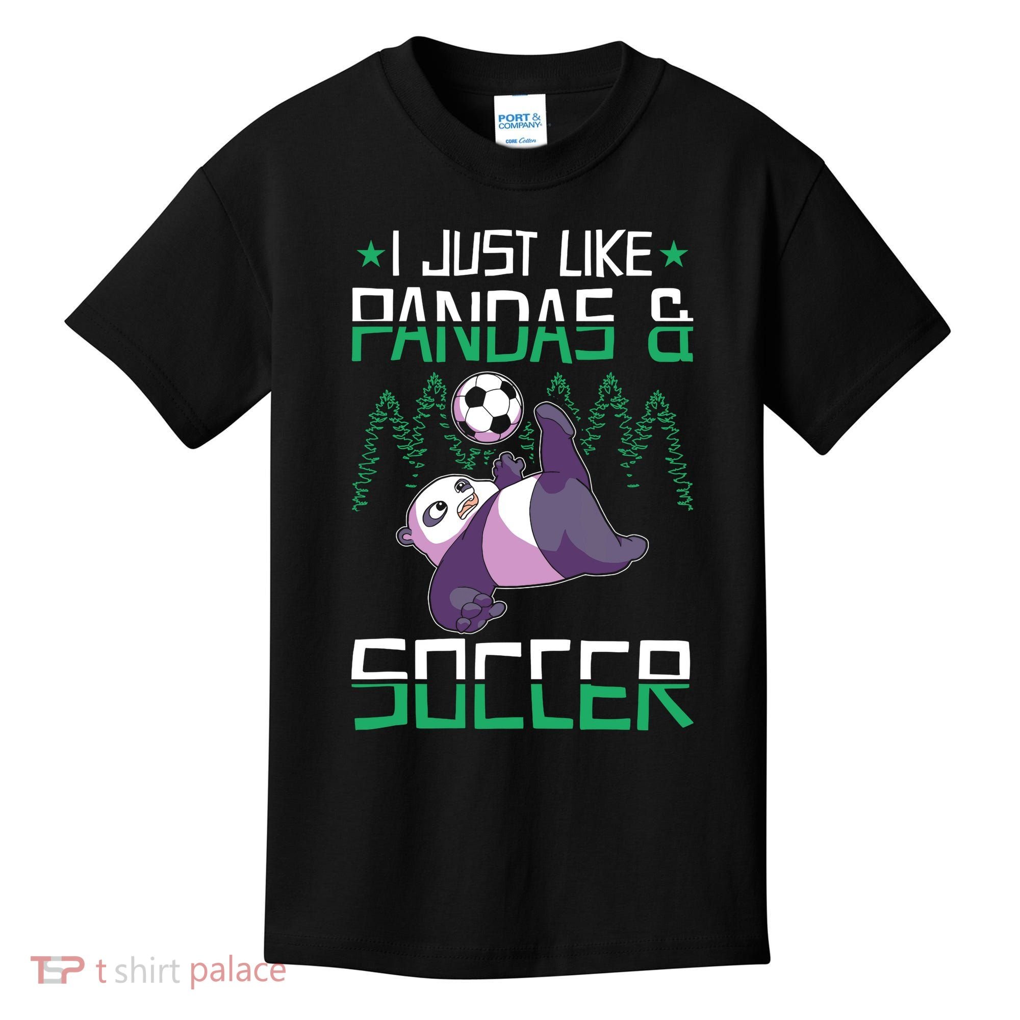 Panda Soccer I Just Love Pandas And Playing Soccer Kids T-Shirt