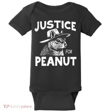 Peanut Squirrel Justice For Peanut Baby Bodysuit
