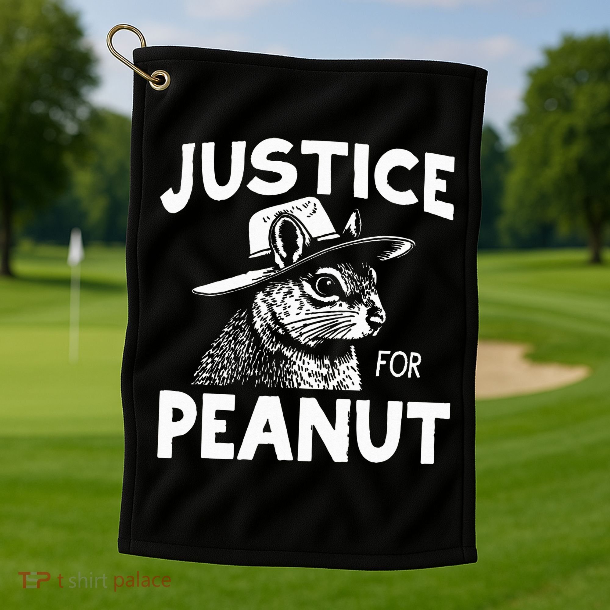 Peanut Squirrel Justice For Peanut Golf Towel