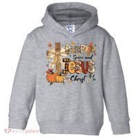 Pumpkin Spice Jesus Christ Fall Thanksgiving Toddler Hoodie thumb 0