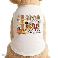 Pumpkin Spice Jesus Christ Fall Thanksgiving Doggie Tank thumb 0