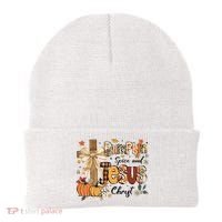 Pumpkin Spice Jesus Christ Fall Thanksgiving Beanie thumb 0