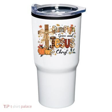 Pumpkin Spice Jesus Christ Fall Thanksgiving Tumbler