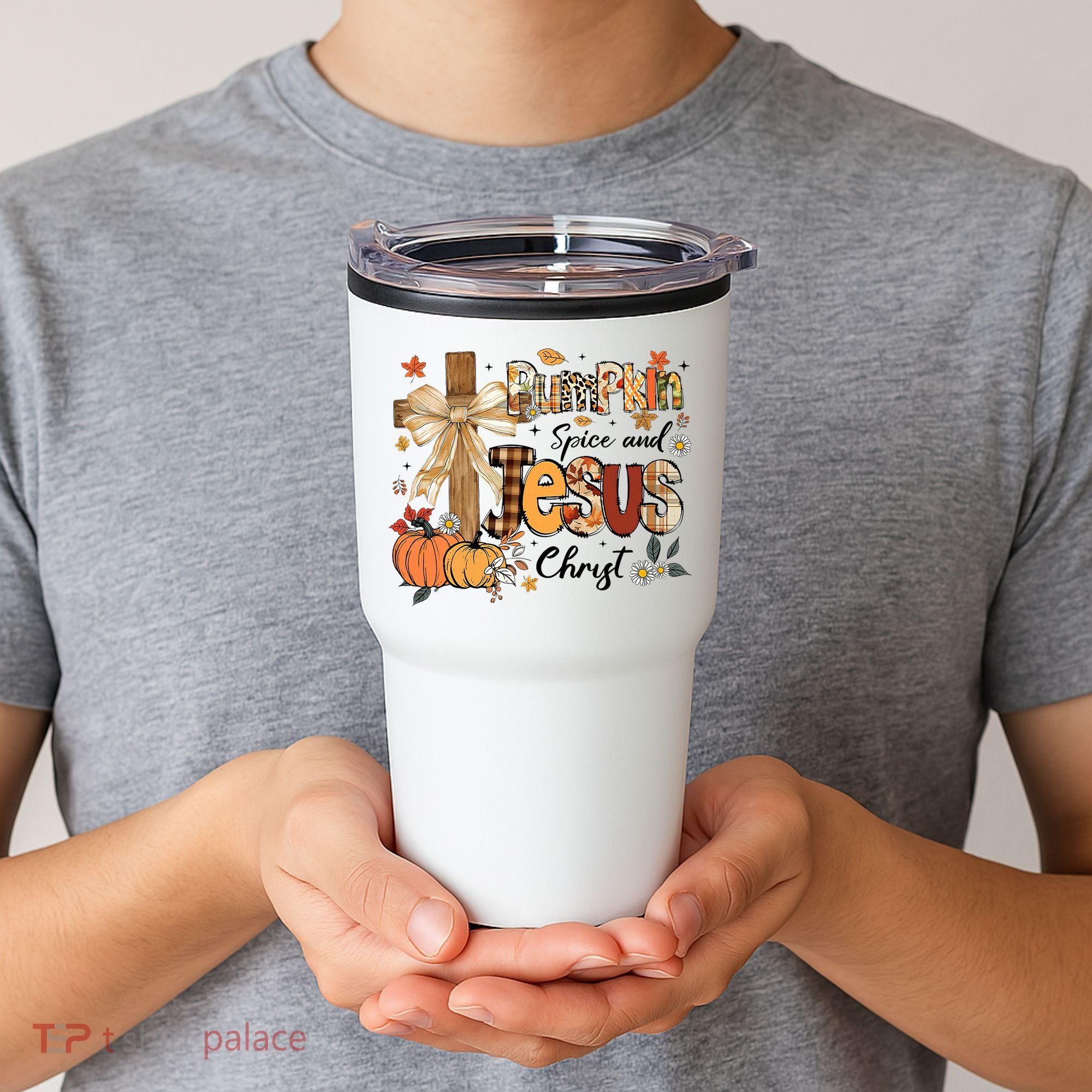 Pumpkin Spice Jesus Christ Fall Thanksgiving Tumbler