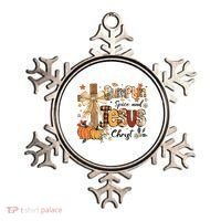 Pumpkin Spice Jesus Christ Fall Thanksgiving Ornament thumb 0