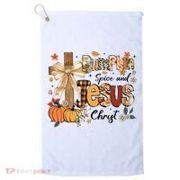 Pumpkin Spice Jesus Christ Fall Thanksgiving Golf Towel thumb 0
