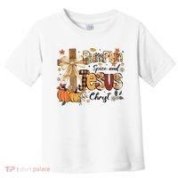 Pumpkin Spice Jesus Christ Fall Thanksgiving Toddler T-Shirt thumb 0