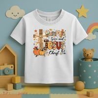 Pumpkin Spice Jesus Christ Fall Thanksgiving Toddler T-Shirt thumb 3