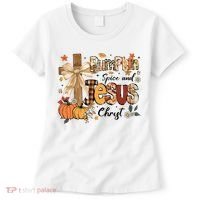 Pumpkin Spice Jesus Christ Fall Thanksgiving Women's T-Shirt thumb 0