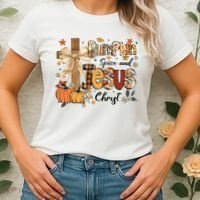 Pumpkin Spice Jesus Christ Fall Thanksgiving Women's T-Shirt thumb 2