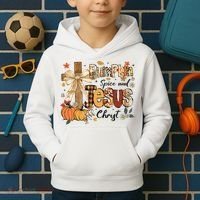 Pumpkin Spice Jesus Christ Fall Thanksgiving Kids Hoodie thumb 2