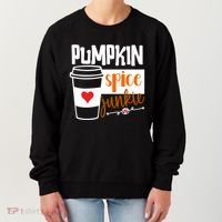 Pumpkin Spice Junkie Coffee Lover Heart Women's Sweatshirt thumb 0