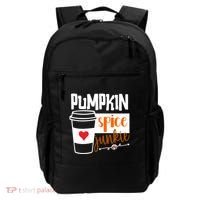 Pumpkin Spice Junkie Coffee Lover Heart Backpack thumb 0