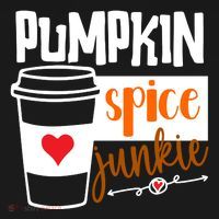 Pumpkin Spice Junkie Coffee Lover Heart Backpack thumb 2