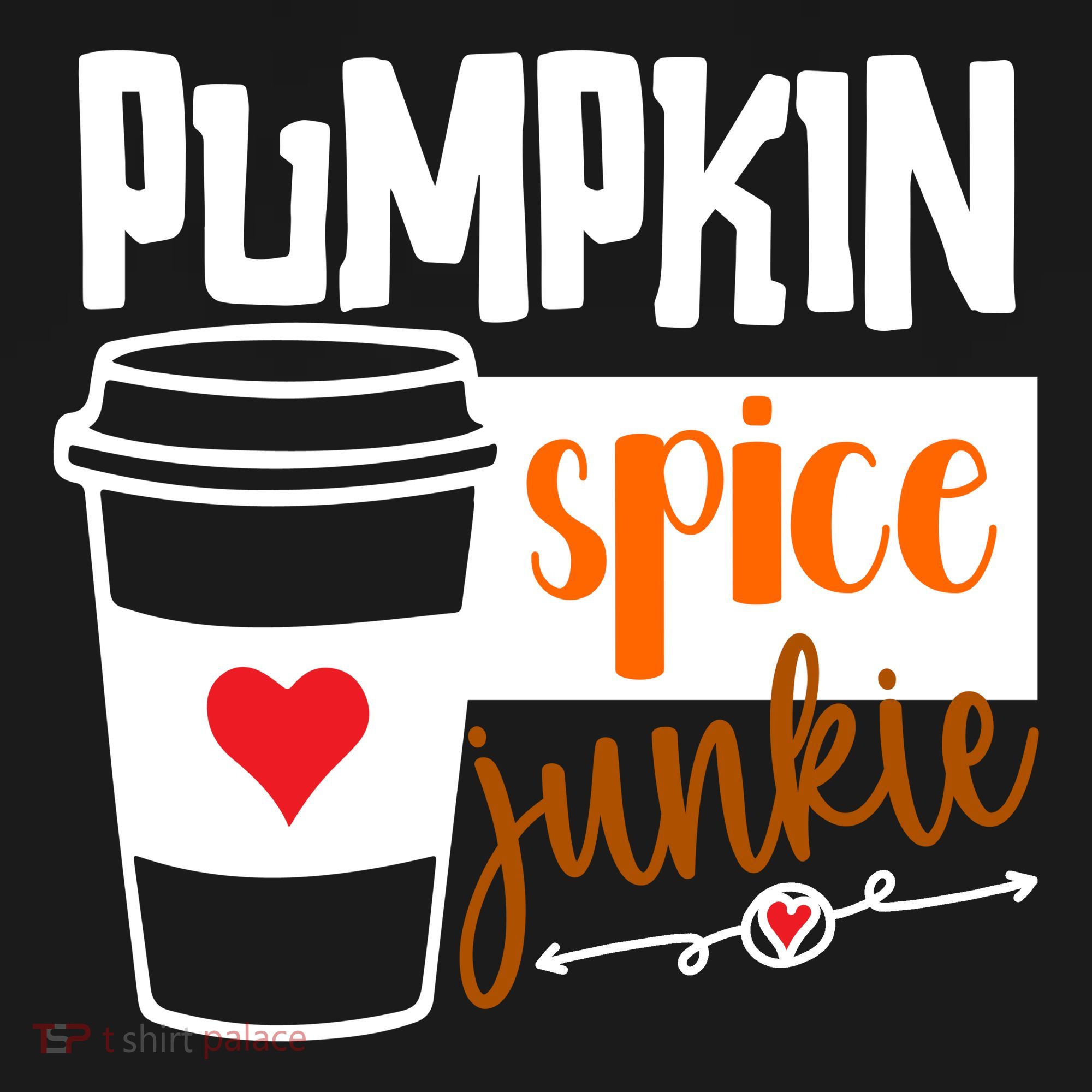 Pumpkin Spice Junkie Coffee Lover Heart Coaster