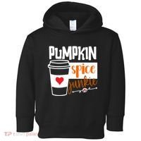 Pumpkin Spice Junkie Coffee Lover Heart Toddler Hoodie thumb 0