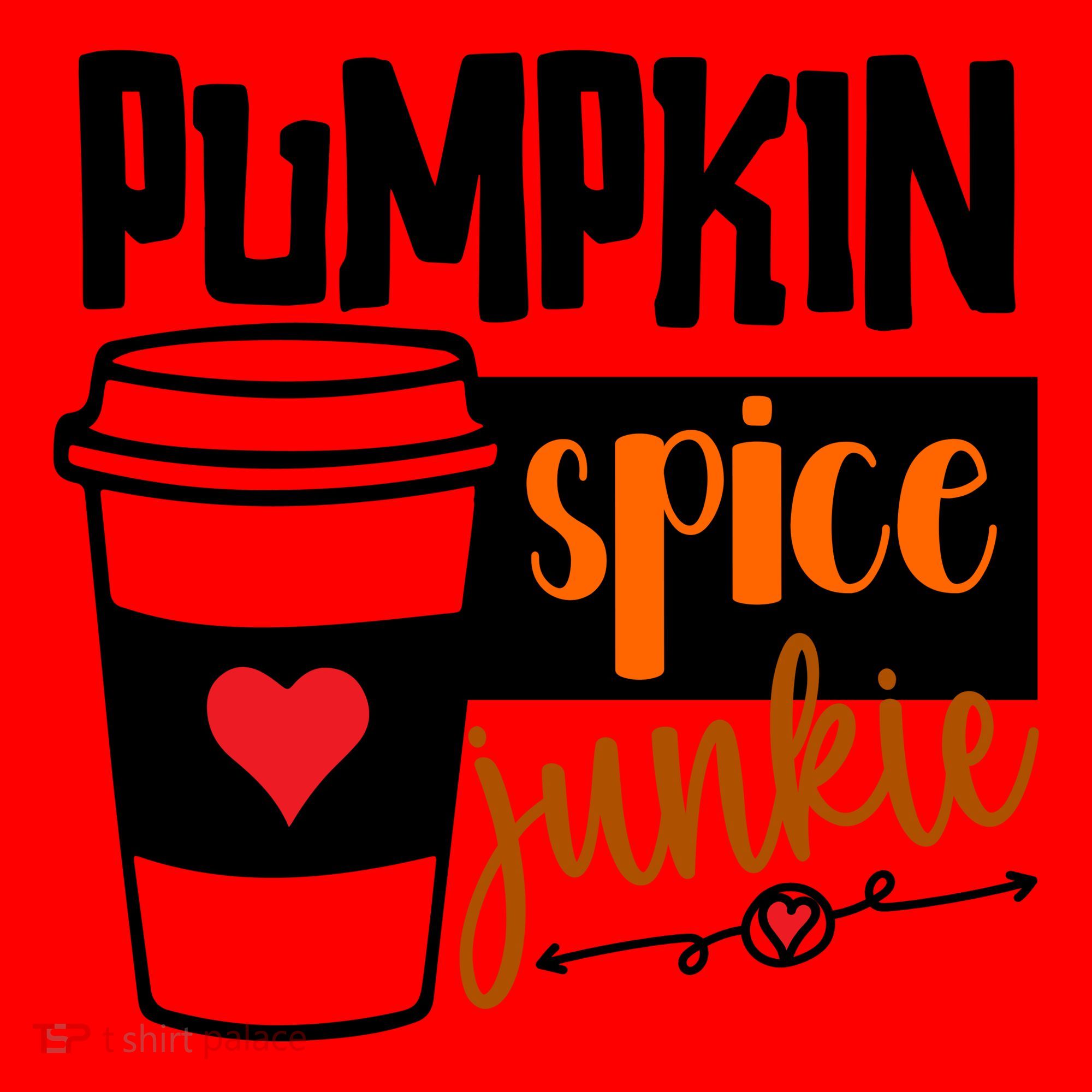 Pumpkin Spice Junkie Coffee Lover Heart Santa Hat