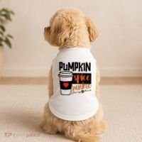 Pumpkin Spice Junkie Coffee Lover Heart Doggie Tank thumb 2