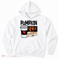 Pumpkin Spice Junkie Coffee Lover Heart Hoodie thumb 0