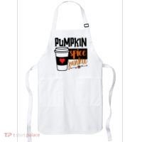 Pumpkin Spice Junkie Coffee Lover Heart Apron thumb 0