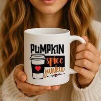 Pumpkin Spice Junkie Coffee Lover Heart Coffee Mug thumb 3