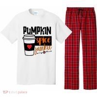 Pumpkin Spice Junkie Coffee Lover Heart Pajama Set thumb 0