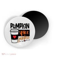Pumpkin Spice Junkie Coffee Lover Heart Magnet thumb 0