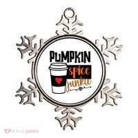 Pumpkin Spice Junkie Coffee Lover Heart Ornament thumb 0
