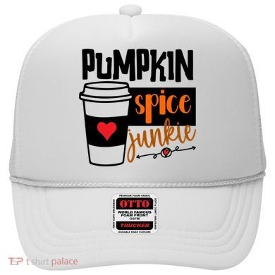 Pumpkin Spice Junkie Coffee Lover Heart Hat