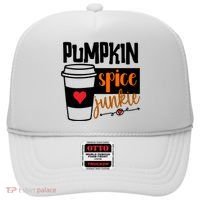 Pumpkin Spice Junkie Coffee Lover Heart Hat thumb 0