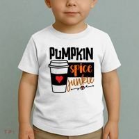 Pumpkin Spice Junkie Coffee Lover Heart Toddler T-Shirt thumb 2