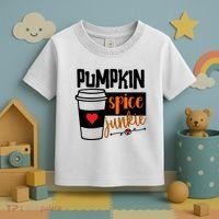 Pumpkin Spice Junkie Coffee Lover Heart Toddler T-Shirt thumb 3