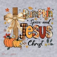Pumpkin Spice Jesus Christ Funny Fall Thanksgiving Christian Women's Sweatshirt thumb 2