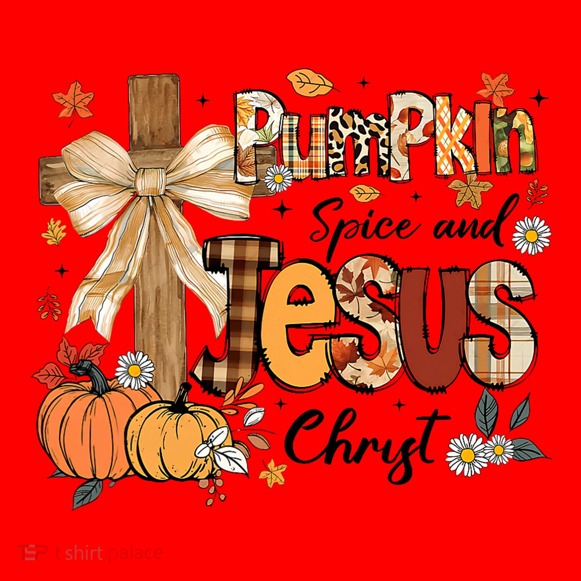 Pumpkin Spice Jesus Christ Funny Fall Thanksgiving Christian Santa Hat