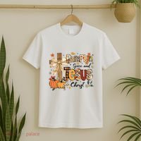 Pumpkin Spice Jesus Christ Funny Fall Thanksgiving Christian T-Shirt thumb 2