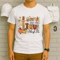 Pumpkin Spice Jesus Christ Funny Fall Thanksgiving Christian T-Shirt thumb 6