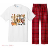 Pumpkin Spice Jesus Christ Funny Fall Thanksgiving Christian Pajama Set thumb 0