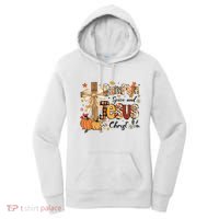 Pumpkin Spice Jesus Christ Funny Fall Thanksgiving Christian Women's Hoodie thumb 0