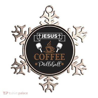 Pickleball Sports Jesus Coffee Pickleball Gift Ornament
