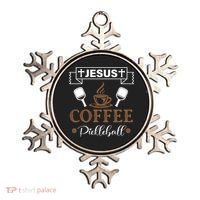 Pickleball Sports Jesus Coffee Pickleball Gift Ornament thumb 0