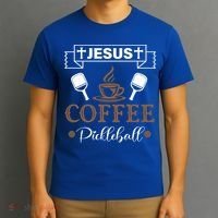 Pickleball Sports Jesus Coffee Pickleball Gift T-Shirt thumb 3