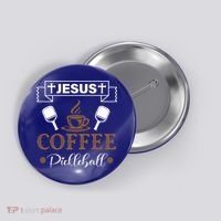 Pickleball Sports Jesus Coffee Pickleball Gift Button thumb 0